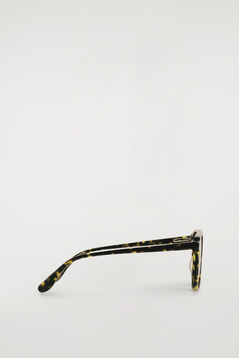 Square-Frame Aviator Sunglasses, Alternate, color, TORTOISESHELL / YELLOW