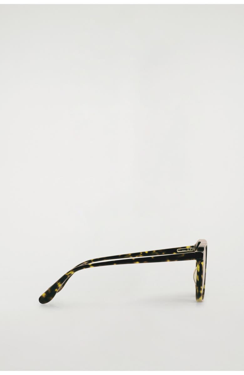 COS Square-Frame Aviator Sunglasses, Alternate, color, Tortoiseshell / Yellow