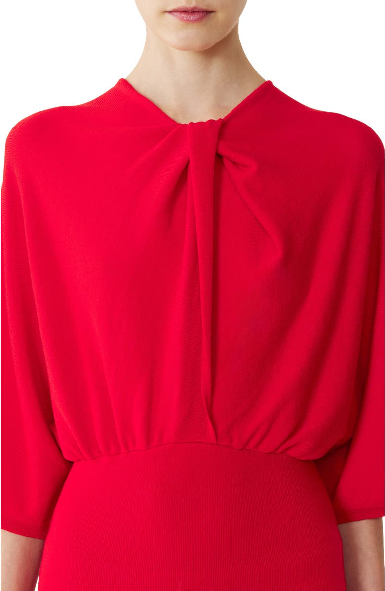 Lanvin Merino Wool Sweater With Bow Detail, Alternate, color, Poppy Red