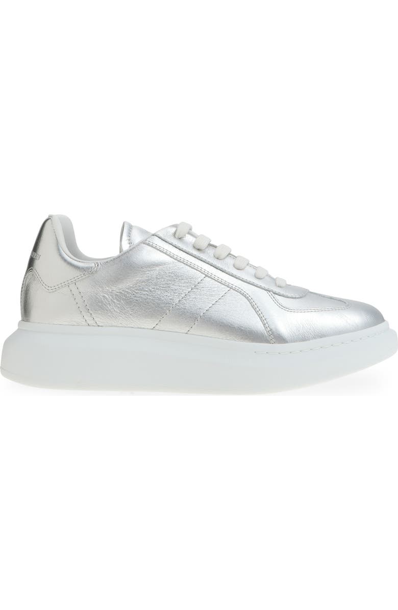 McQueen Oversized Mirror Sneaker, Alternate, color, Silver
