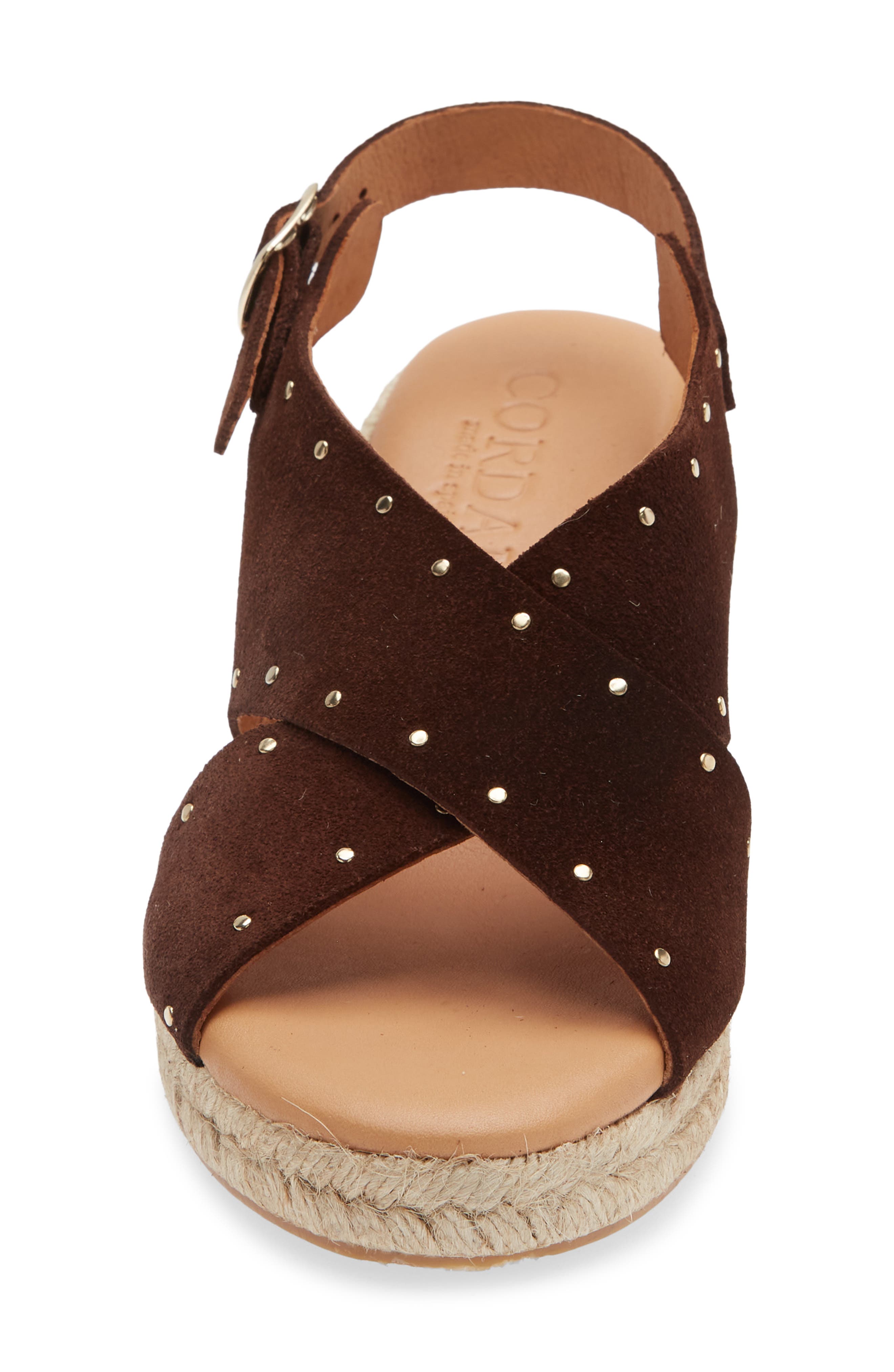 Cordani Eleni Slingback Espadrille Platform Wedge Sandal, Alternate, color, Marron Suede