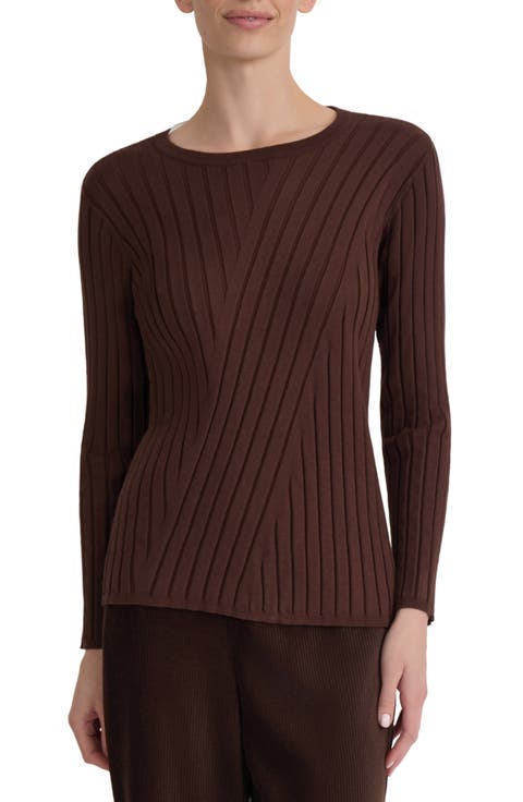 Wide Rib Crewneck Sweater