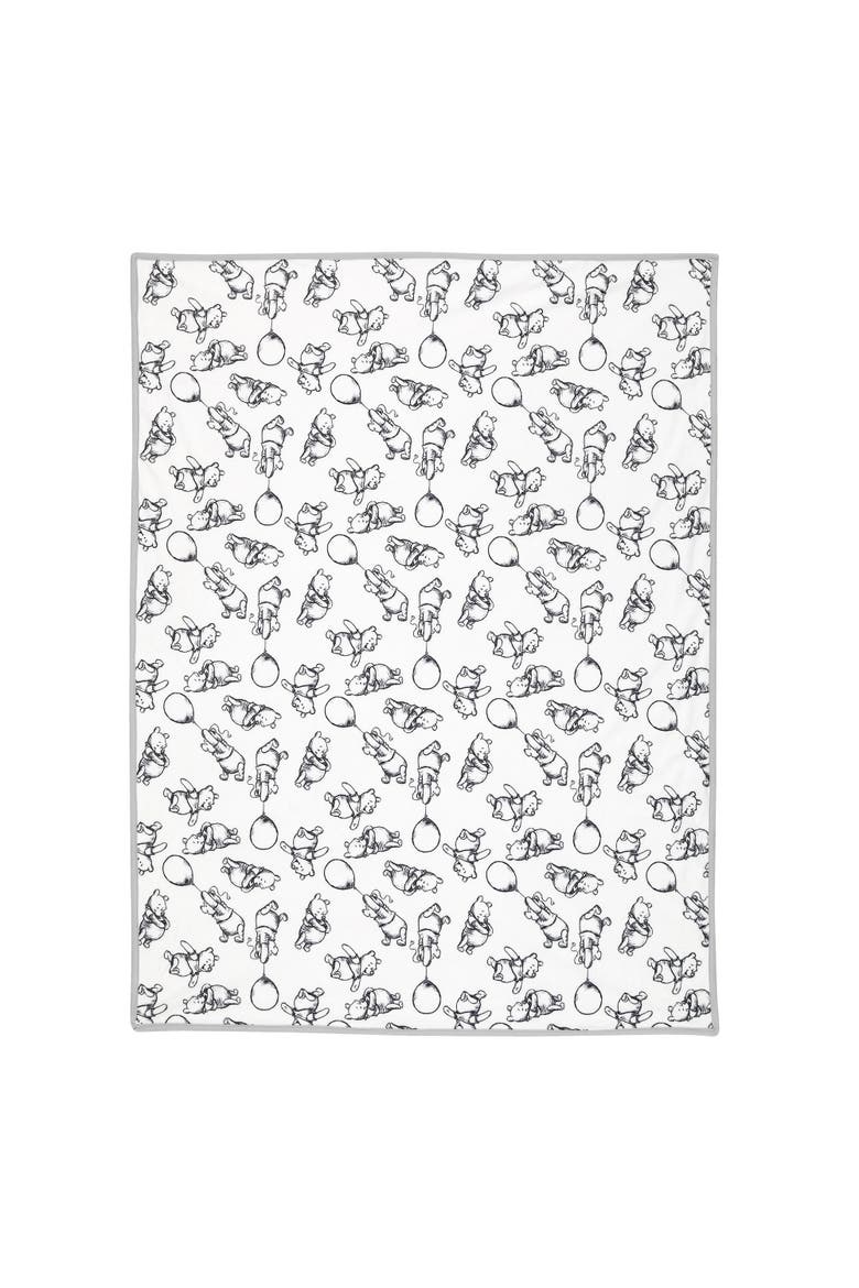 Disney Baby WINNIE THE POOH Baby Blanket - Jersey/Minky, Alternate, color, White