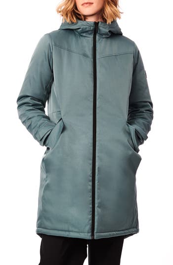 Bernardo Micro Breathable Hooded Water Resistant Raincoat In Galactic Teal