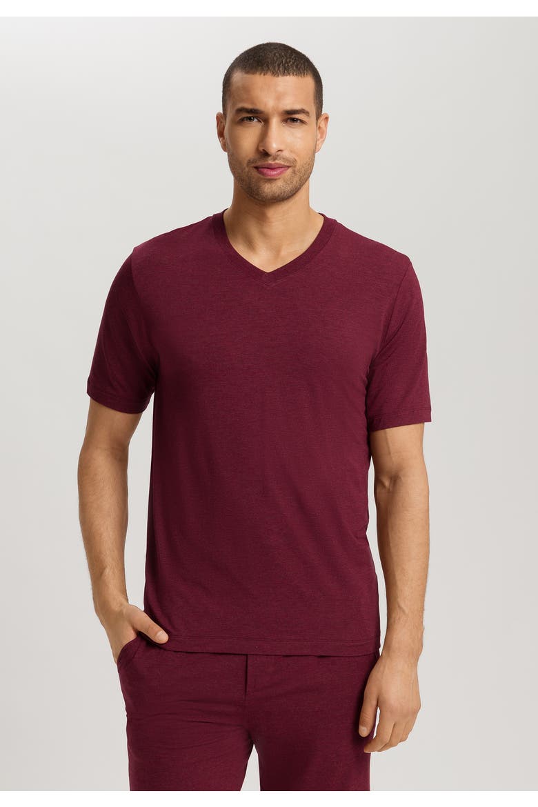 Casuals Soft V-Neck T-Shirt, Alternate, color, Cabernet Melange