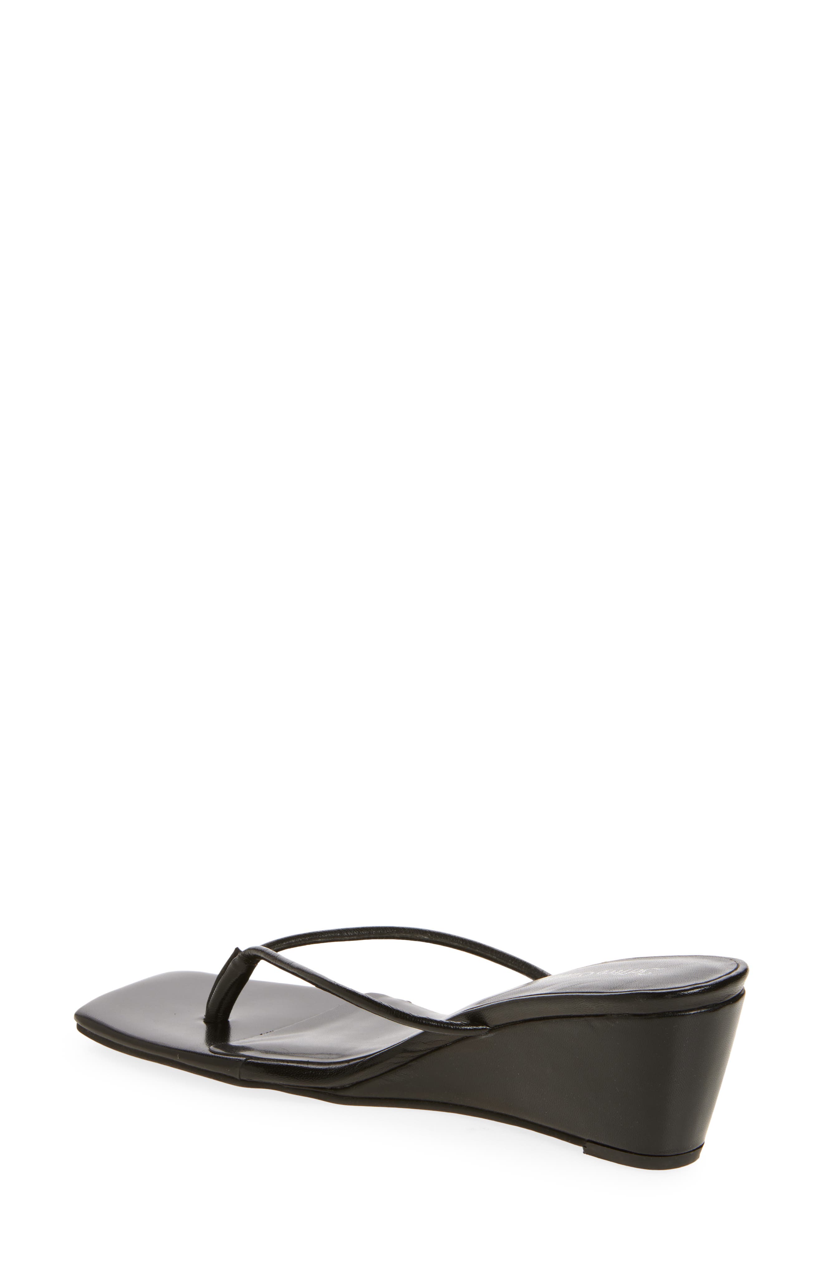 Jeffrey Campbell Simplicity Wedge Flip Flop, Alternate, color, Black
