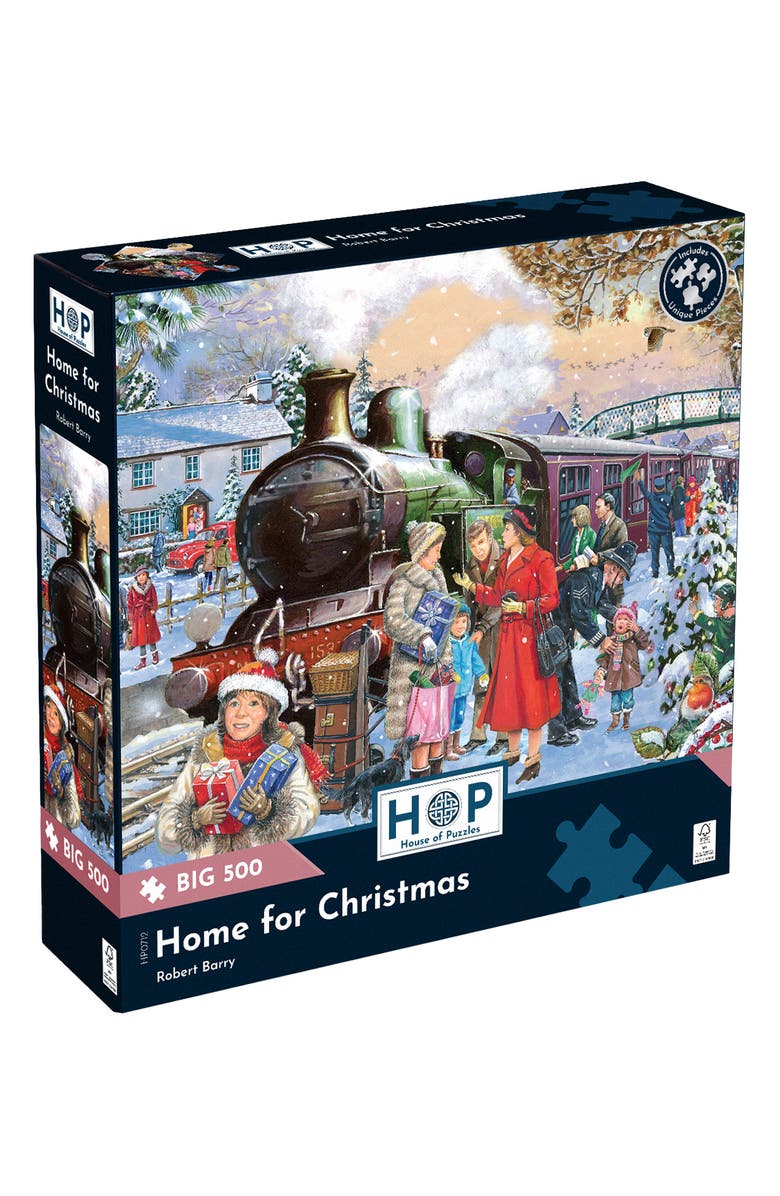 The House of Puzzles Home for Christmas Big 500-Piece Jigsaw Puzzle, Main, color, 