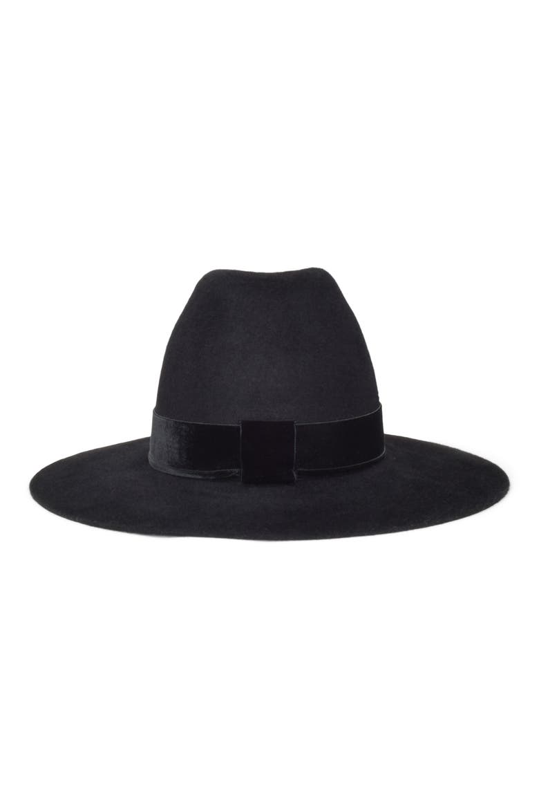Waverly Rabbit Hair Felt Hat, Alternate, color, BLACK