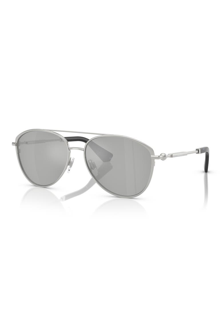 59mm Pilot Sunglasses, Alternate, color, SILVER