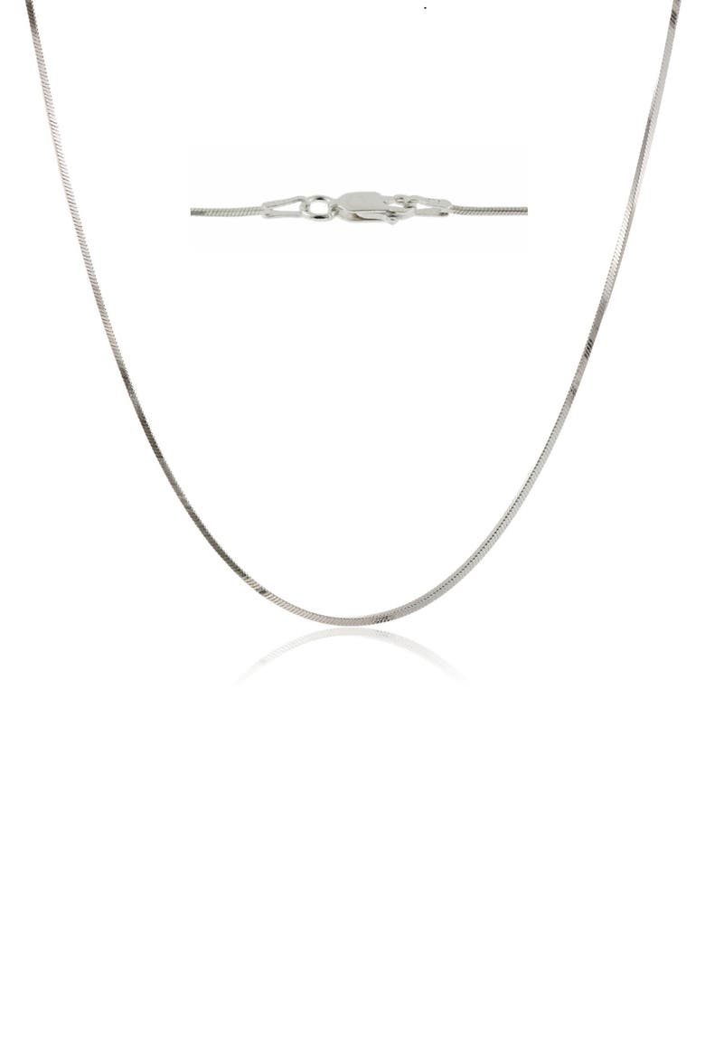 Snake Chain Necklace, Alternate, color, SILVER