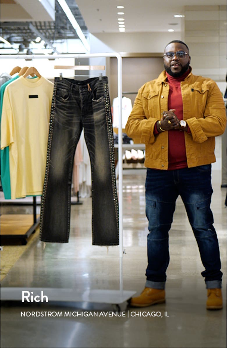 PURPLE BRAND Crystal Side Flare Jeans | Nordstromrack