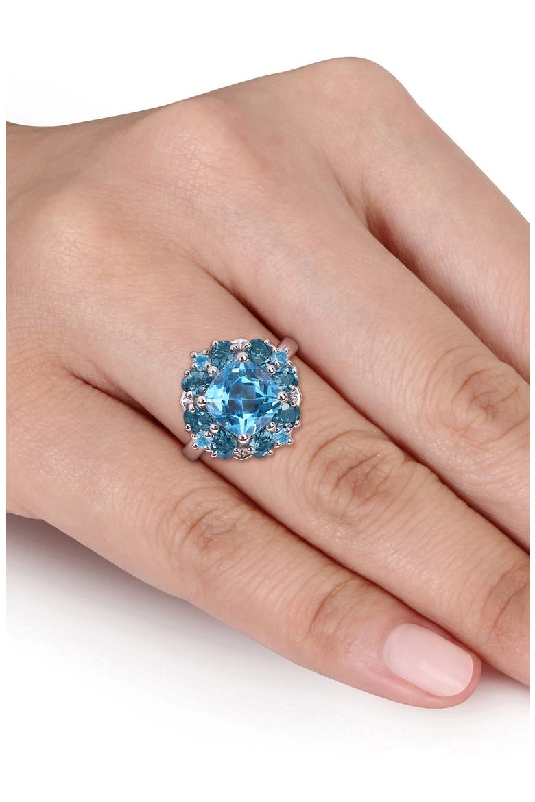 Sterling Silver Blue Topaz Ring, Alternate, color, BLUE