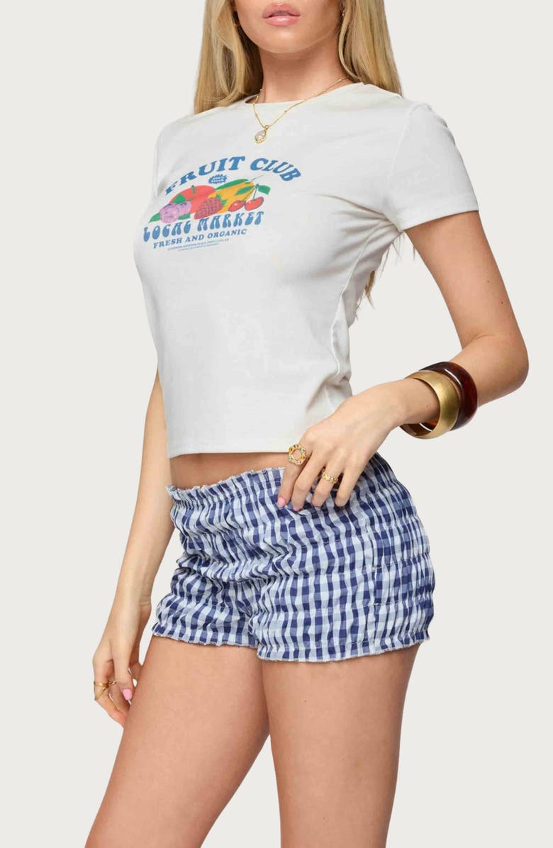 EDIKTED Fruit Club Graphic T-Shirt, Alternate, color, White