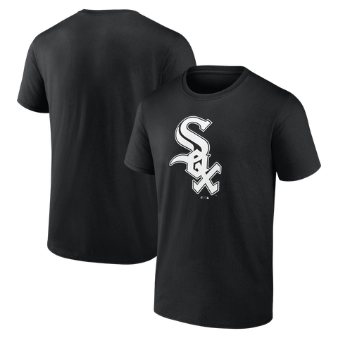 Men's Logo Athletic Black Chicago White Sox Official Logo T-Shirt
