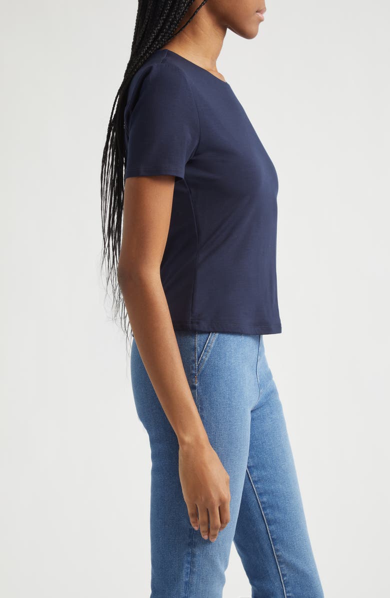 Veronica Beard Benedict Jersey T-Shirt, Alternate, color, Navy