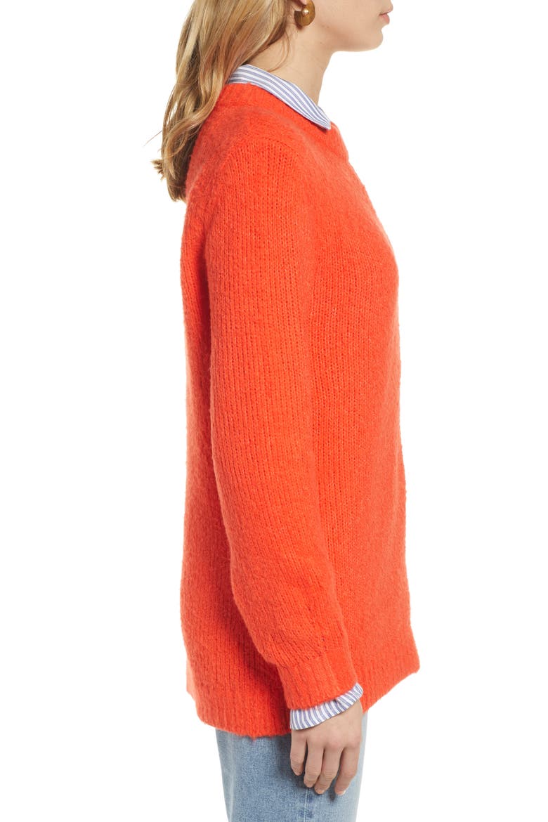 Crewneck Sweater, Alternate, color, RED GRENADINE