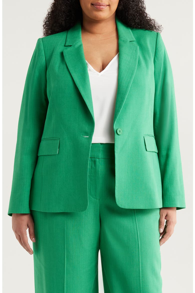 One-Button Blazer, Main, color, CLOVER