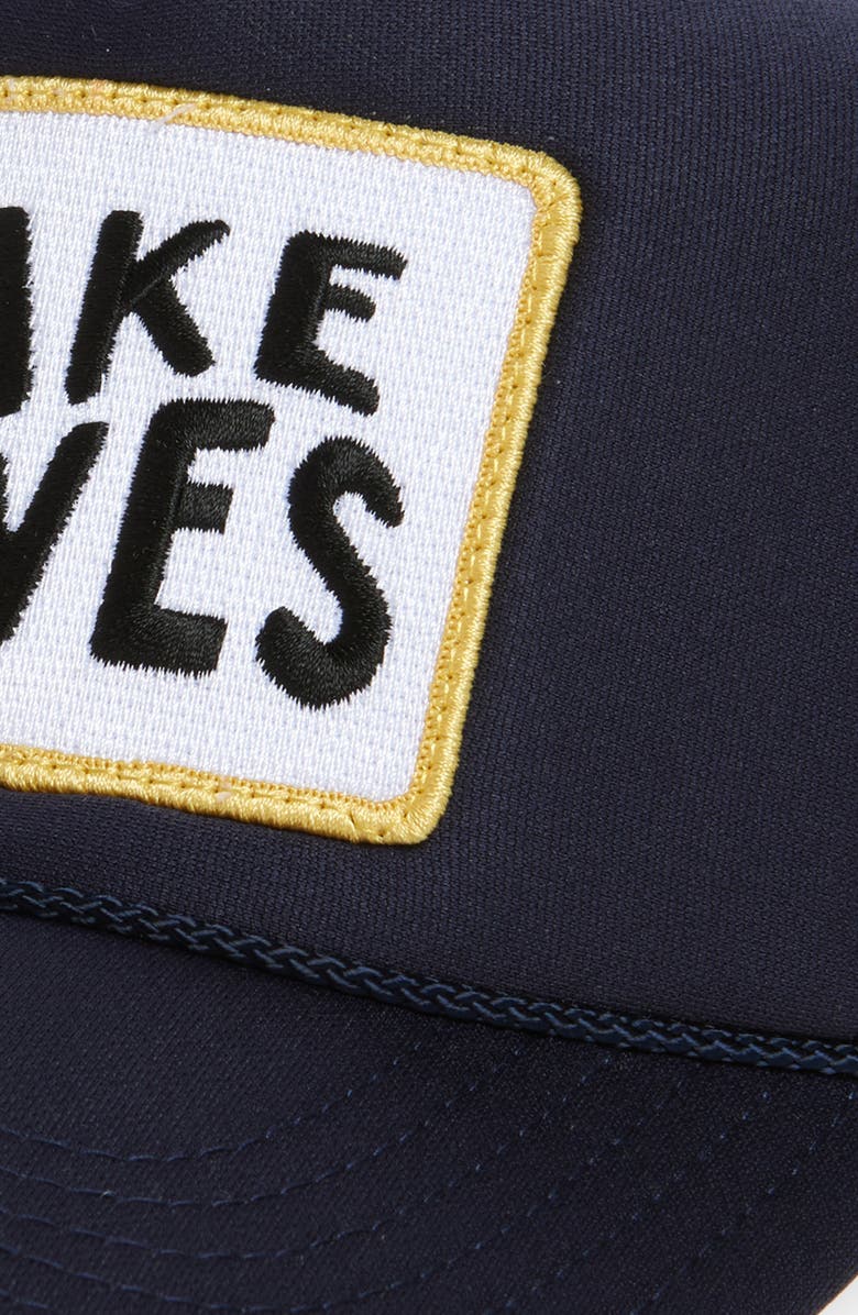 Friday Feelin’ Make Waves Patch Trucker Hat, Alternate, color, Navy