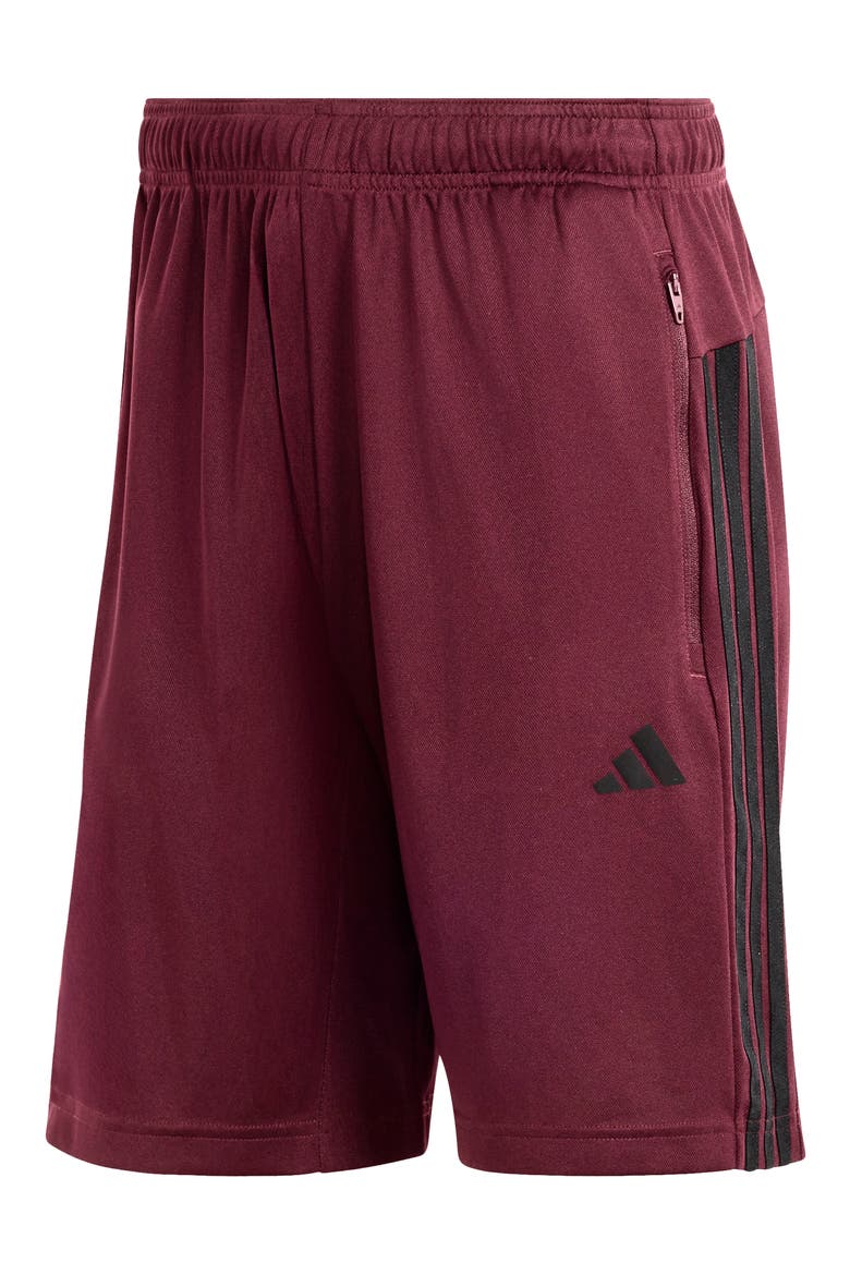 3-Stripes Performance Training Shorts, Alternate, color, MAROON/ BLACK