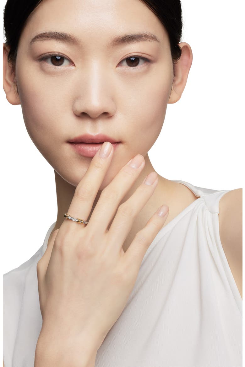 Petite Helena Wrap Ring with 18K Yellow Gold and Diamonds, Alternate, color, DIAMOND/ SILVER