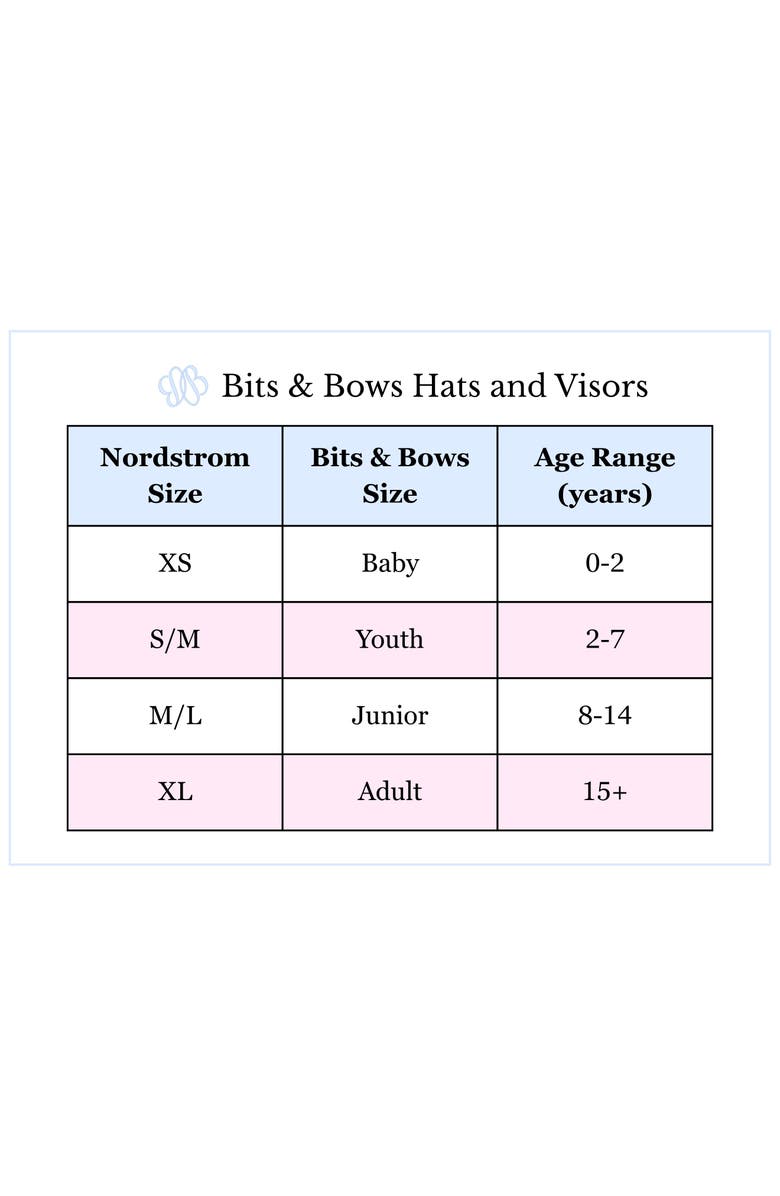 Bits & Bows Mermaid Twill Bow Baseball Hat, Alternate, color, Pink
