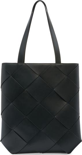 Small Cassette Intrecciato Leather North/South Tote