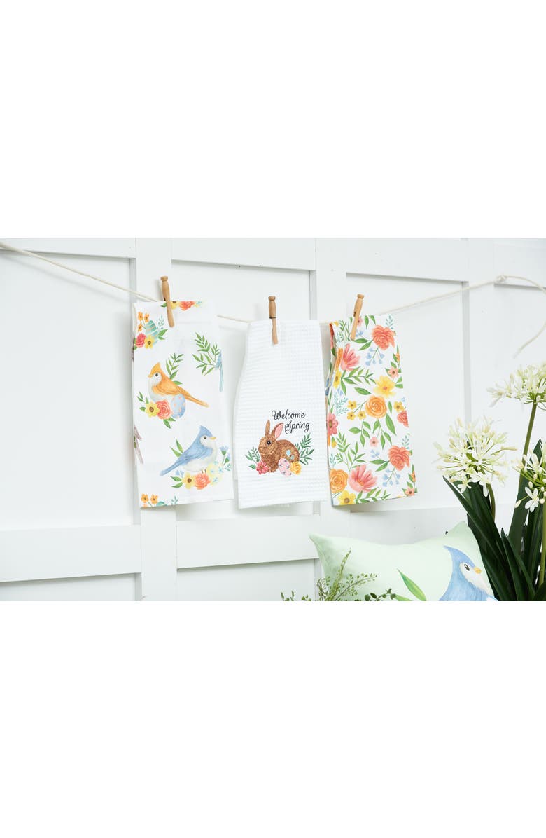 C&F Home Spring Flora Bird Towel Set of 2, Alternate, color, White