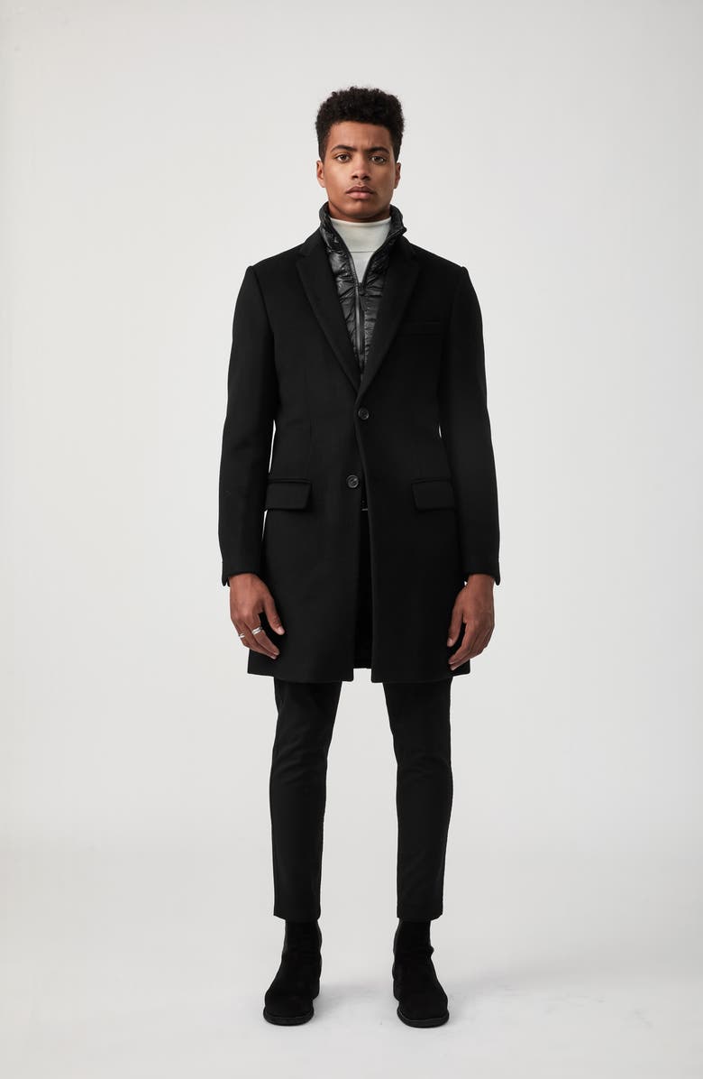 Mackage Skai Wool Blend Top Coat with Removable Quilted Bib, Alternate, color, 