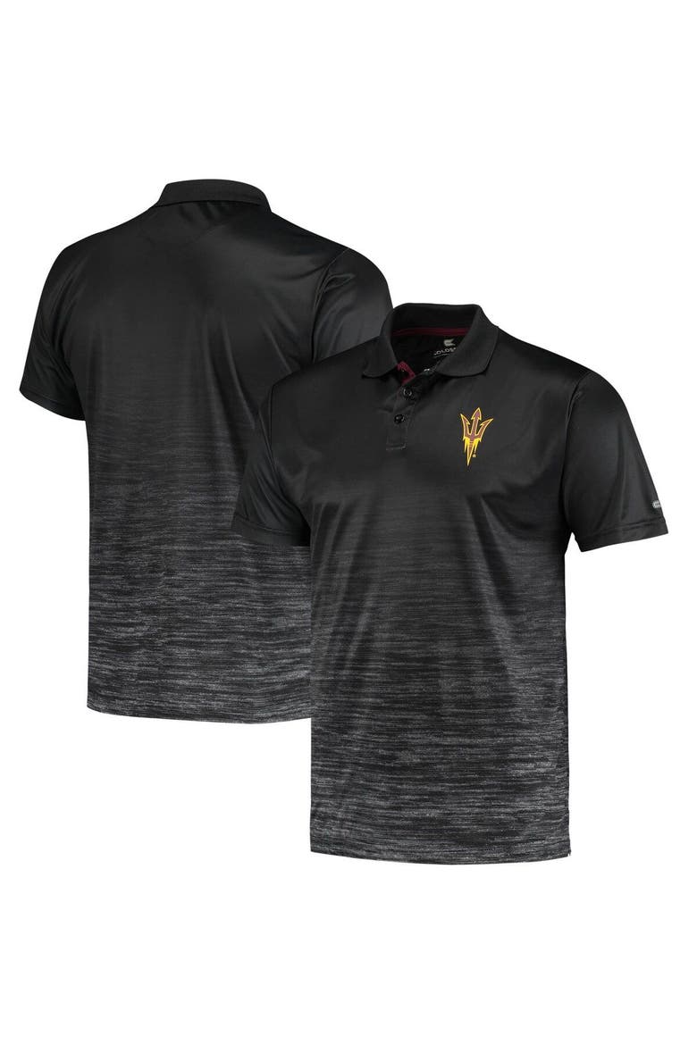 Men's Colosseum Black Arizona State Sun Devils Marshall Polo, Main, color, Black