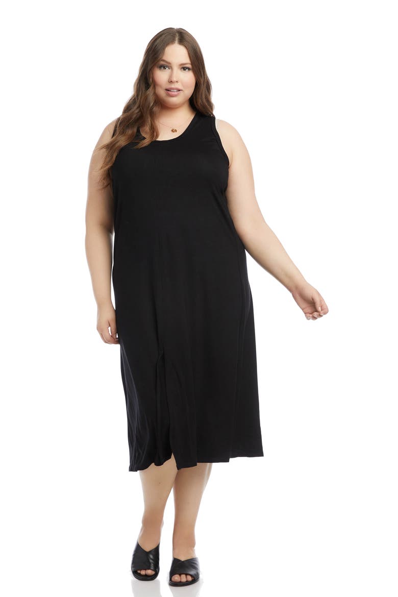 Midi Tank Dress, Alternate, color, BLACK