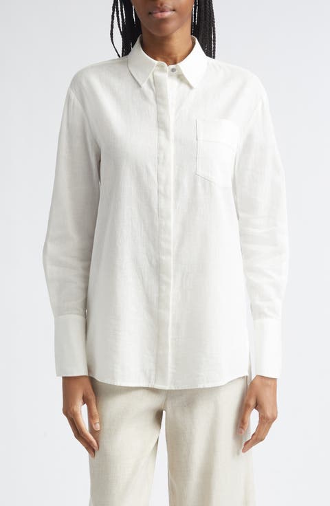 Riley Linen Blend Boyfriend Shirt