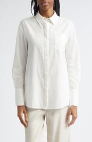 Toccin Riley Linen Blend Boyfriend Shirt