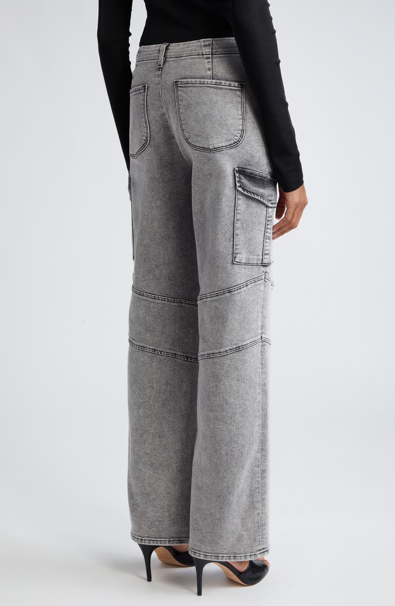 L'AGENCE Brooklyn High Waist Wide Leg Utility Jeans, Alternate, color, 