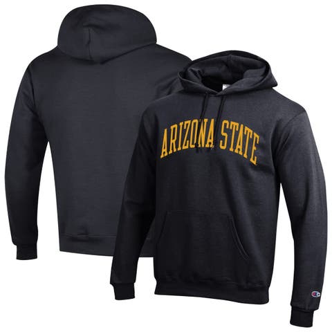 Men's Champion  Black Arizona State Sun Devils Basic Arch Fleece Pullover Hoodie