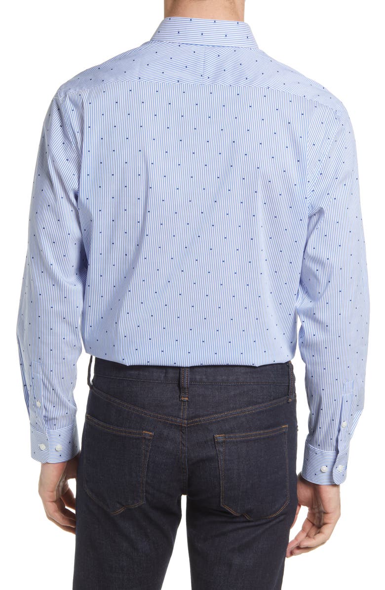 Psycho Bunny Dobby Stripe Modern Fit Dress Shirt, Alternate, color, 