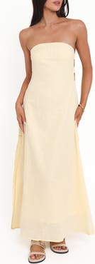 Petal & Pup Cyrus Strapless Cutout Maxi Dress