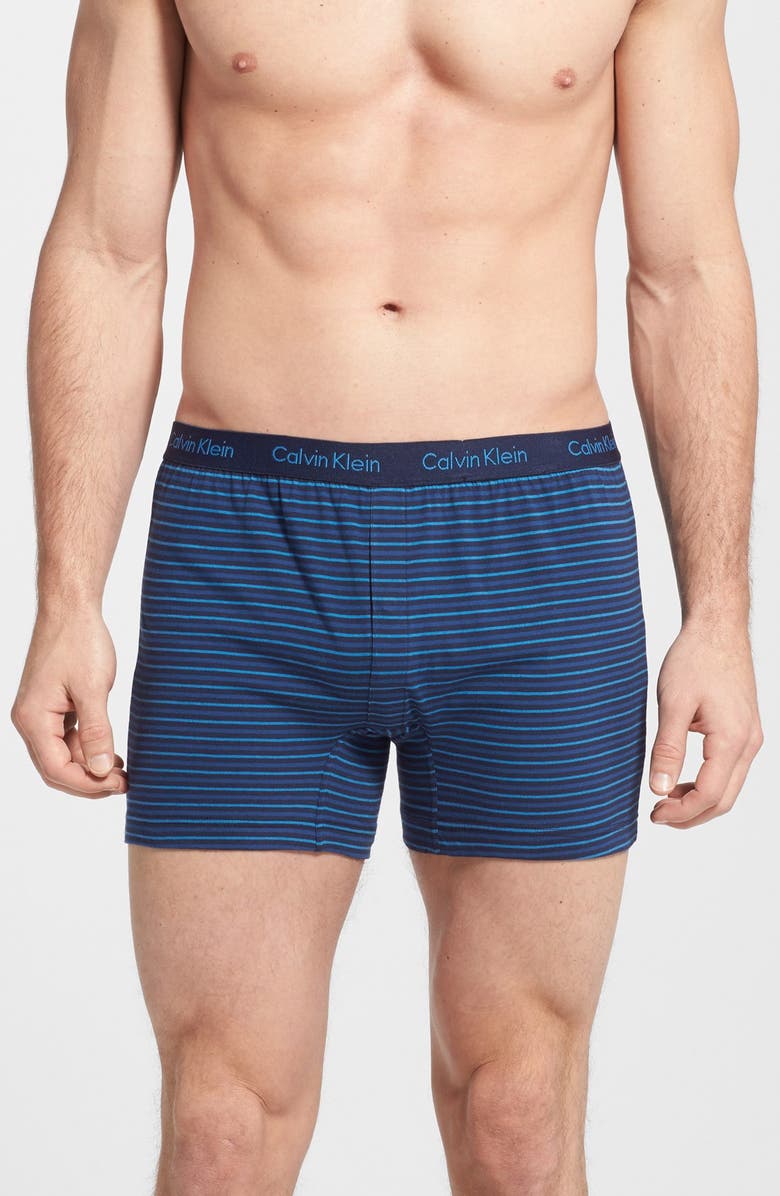 Calvin Klein 'U1029' Slim Fit Stripe Boxer Shorts, Main, color, 