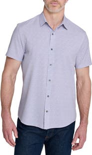 W.R.K Slim Fit Abstract Performance Short Sleeve Button-Up Shirt