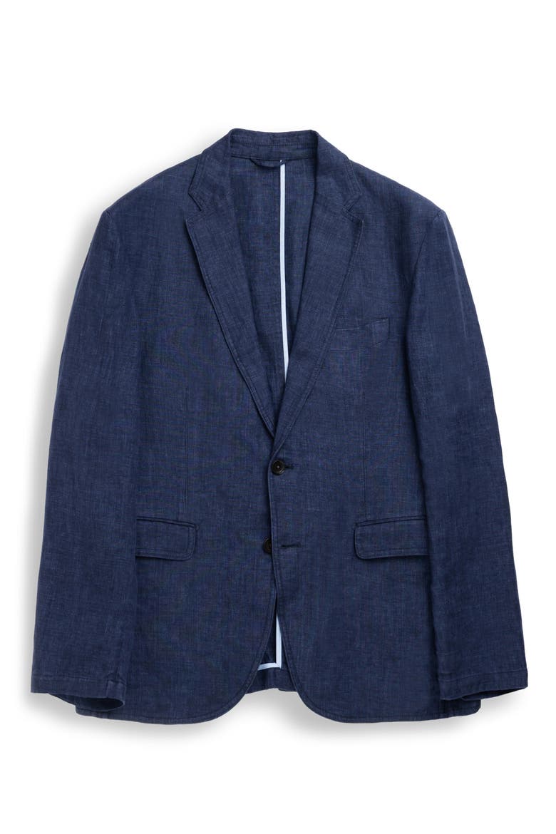Resort Linen Jacket, Alternate, color, NAVY