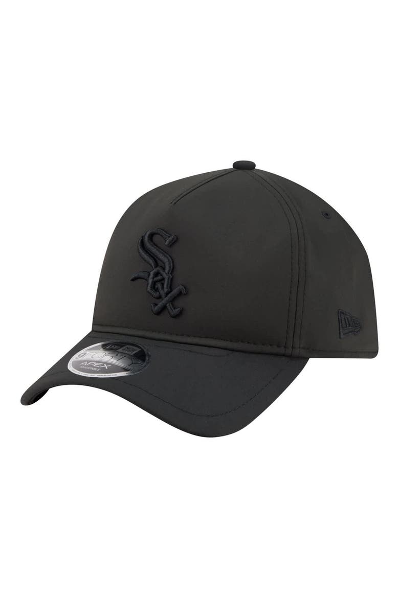 Men's New Era  Black Chicago White Sox Injection Apex 9FORTY Adjustable Hat, Main, color, Black