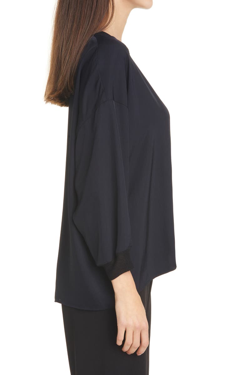 Vince Rib Trim Long Sleeve Top, Alternate, color, 