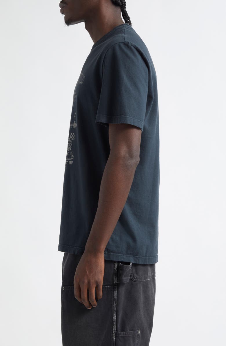 Golden Goose Cosmic Sunrise Cotton Graphic T-Shirt, Alternate, color, Washed Black/ Heritage White