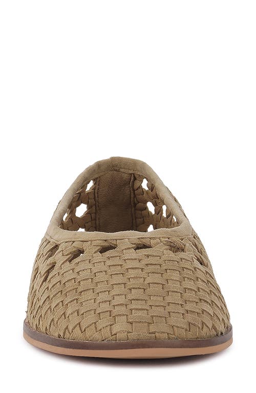 Rag & Co Miyako Woven Leather Ballet Flat In Brown