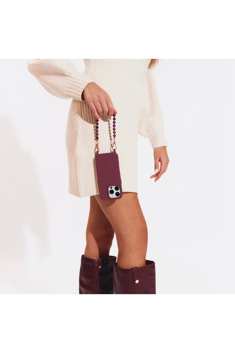 Scarlett Phone Wristlet, Alternate, color, Burgundy