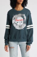 Daydreamer Disco Ball Varsity Cotton Graphic Sweatshirt