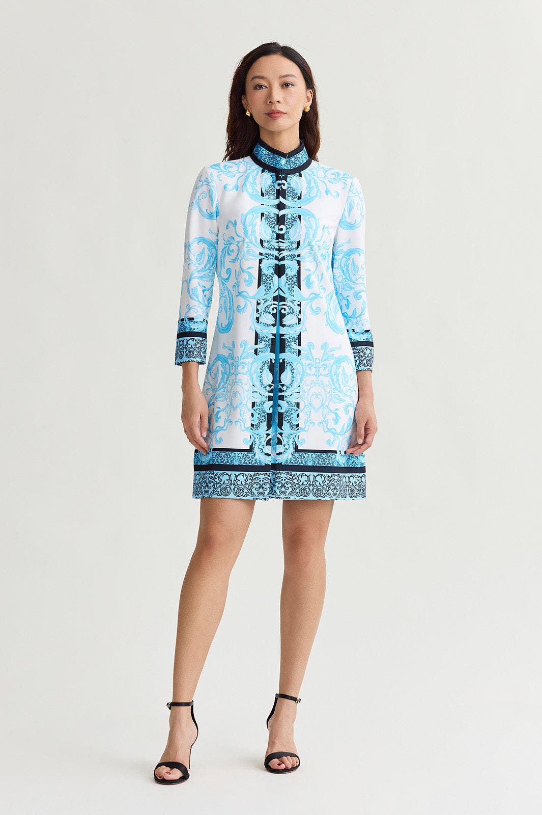 Heritage Lined Printed Stretch Deco Crepe Jacket