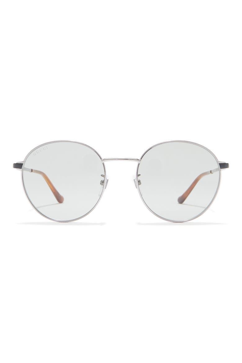 55mm Oval Sunglasses, Main, color, RUTHENIUM BLACK GREY