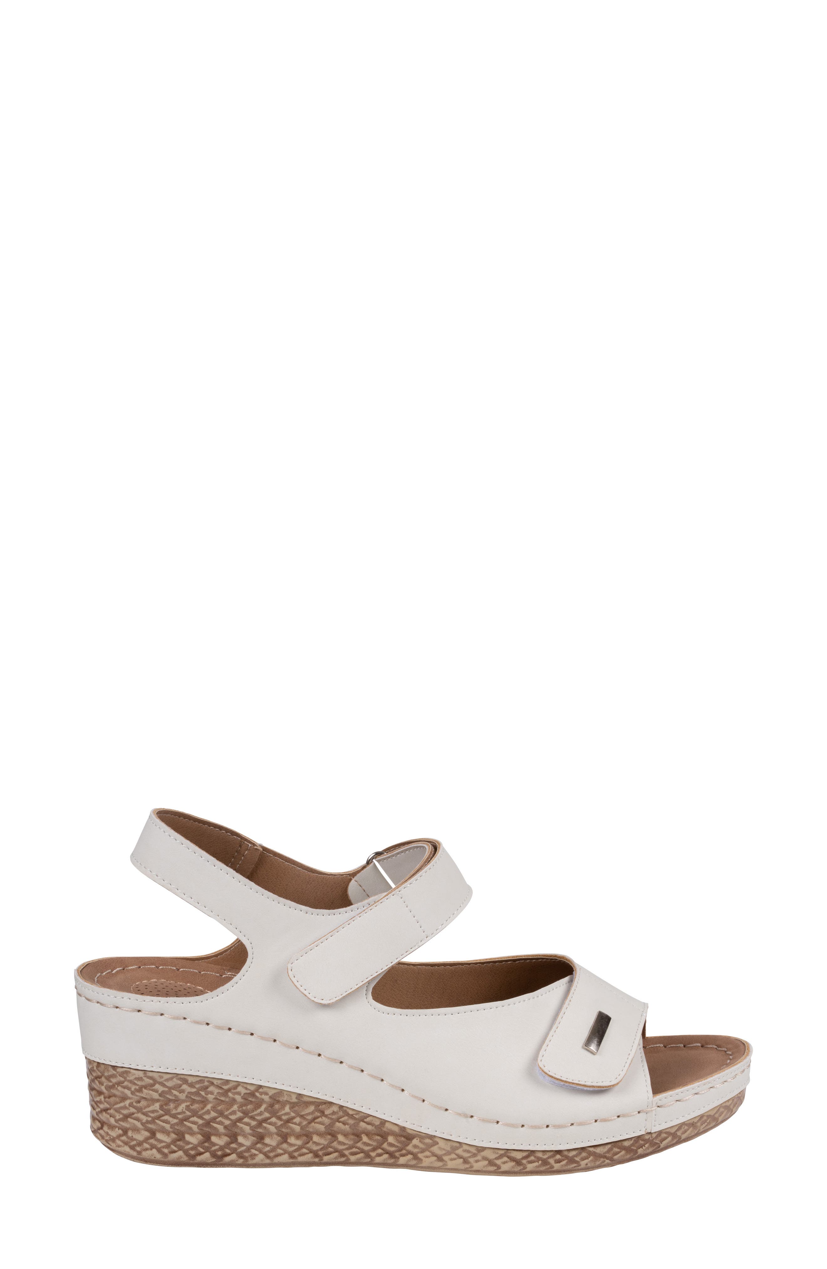 Keltie Wedge Sandal, Alternate, color, WHITE