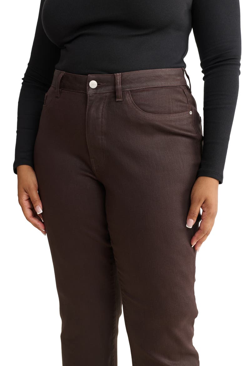 ASE High Waist Straight Leg Jeans, Alternate, color, COATED AMERICANO