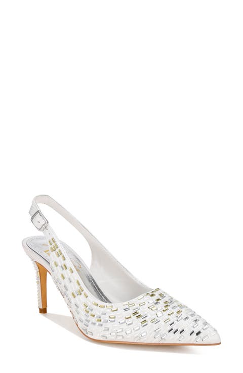 Lutina Mirrored Jewel Slingback Pump